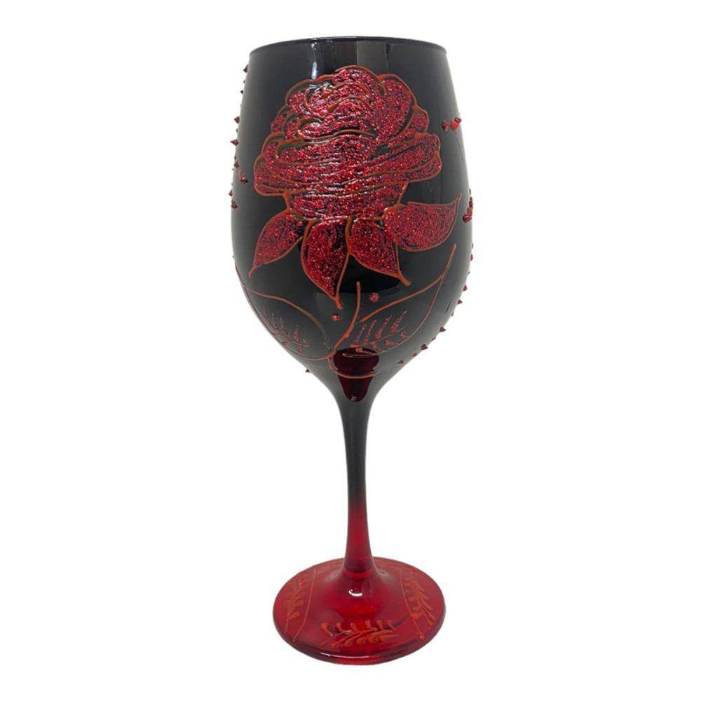 Taça Pomba Gira Negra/Verm e Rosa Vermelha Barone 490ml