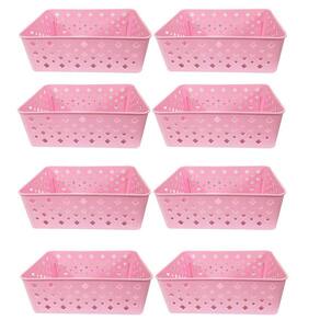 Cesto Organizador Premium Rosa 19x13,5x6,5Cm - 123Organizei