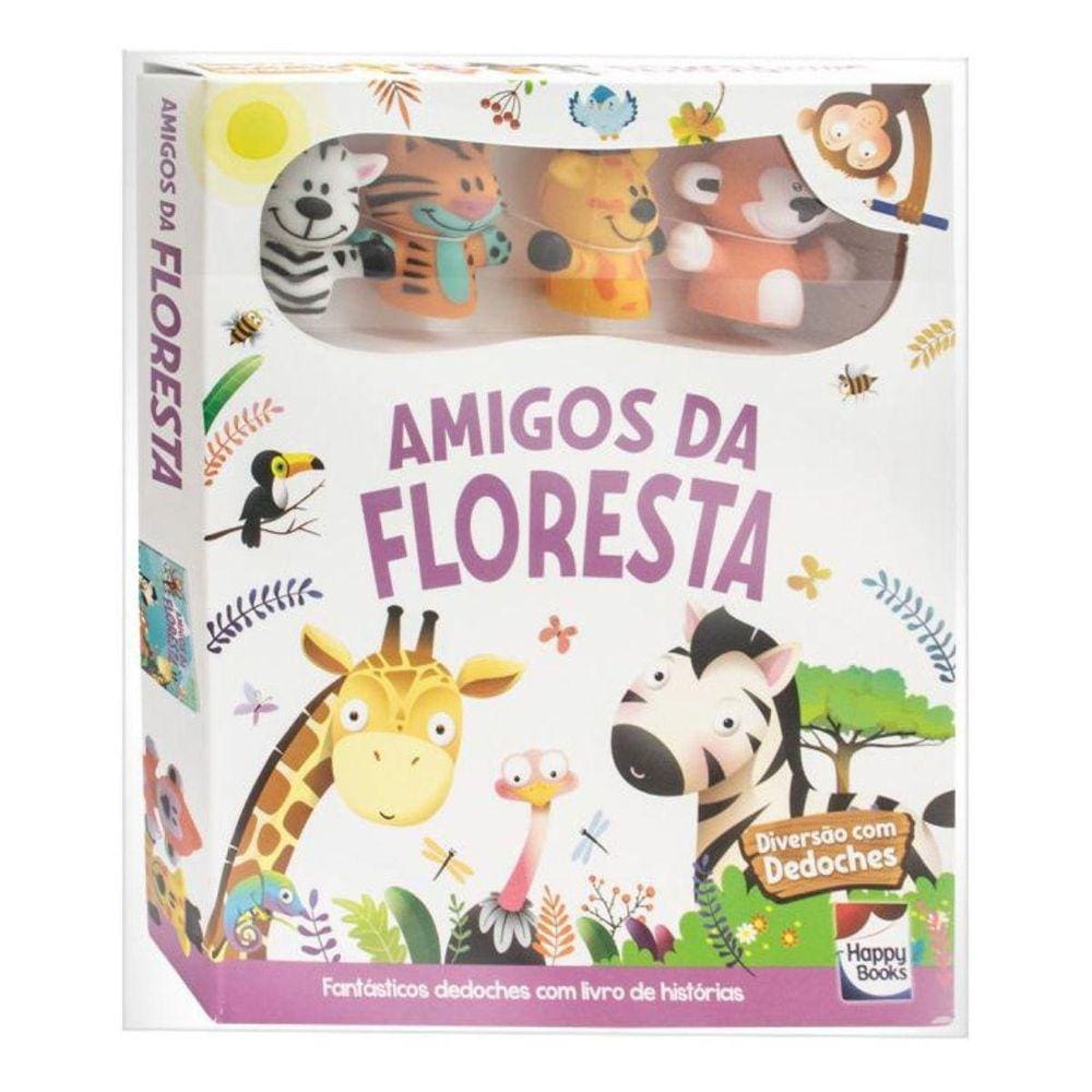Livro Diversão Com Dedoches: Amigos Da Floresta Happy Books