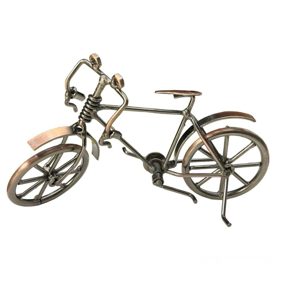 Bicicleta Retro Miniatura em Metal de Decoração 17x10cm