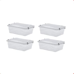 Kit 4 Caixa Organizadora Decorativa Multiuso 2,5 Litros