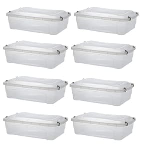 Kit 8 Caixa Organizadora 10L Transparente - Pratic Box