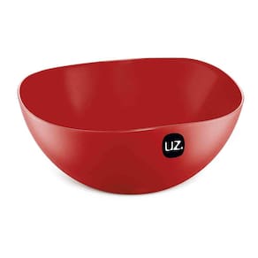 Saladeira Cozinha Vasilha Redonda Plástico 3 Lts Uz Vermelha