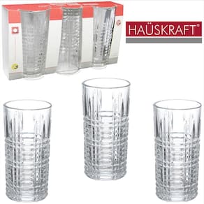 Kit 3 Copos Long Drink De Vidro 250Ml Athena - Hauskraft