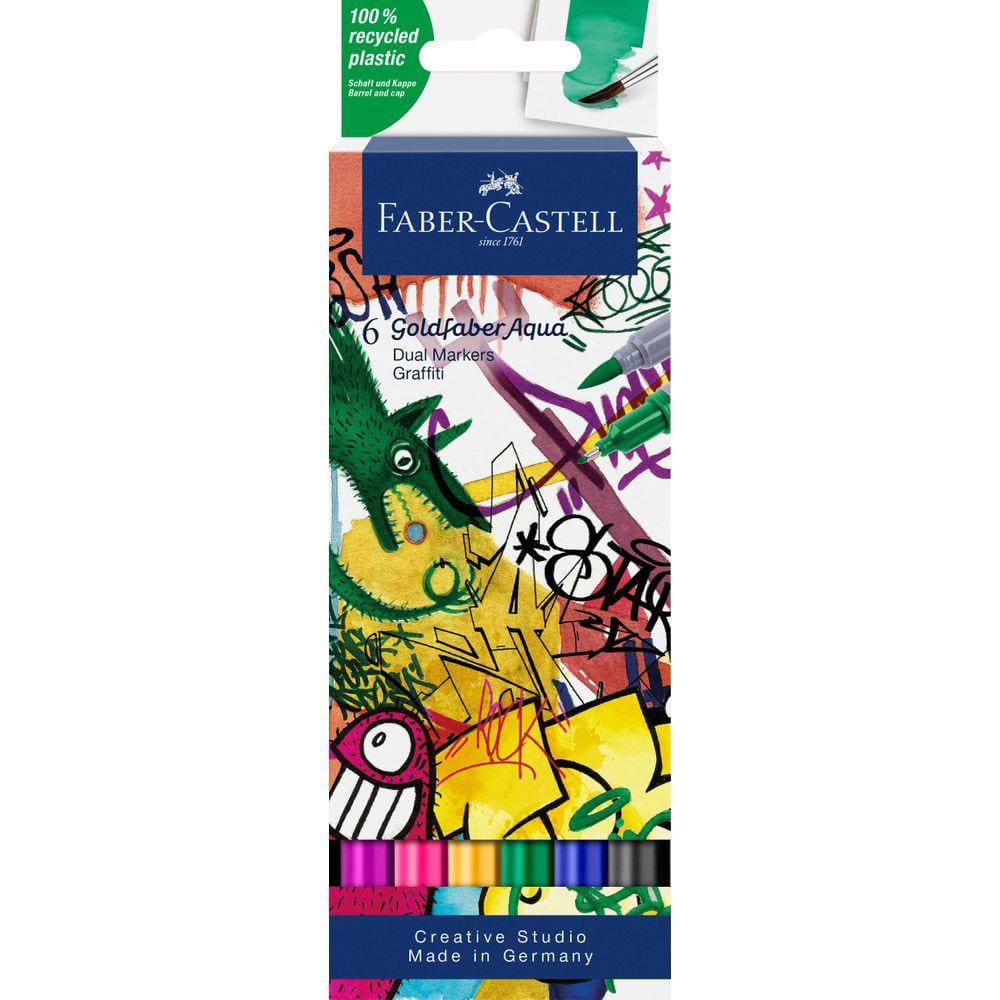 Marcador de aquarela Faber-Castell Goldfaber Graffiti, conju