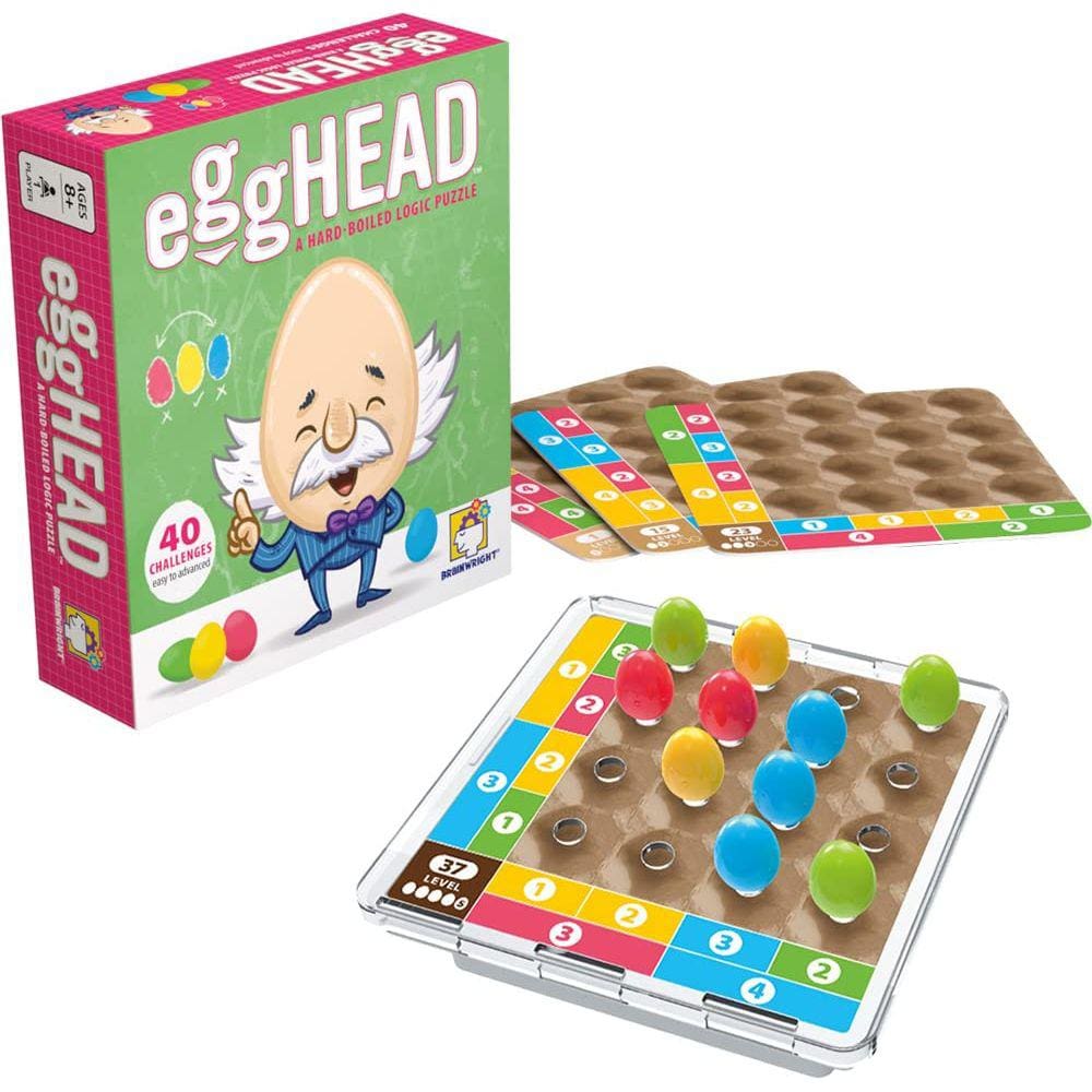 Quebra-cabeça lógico Brainwright Egghead 40 desafios para ma