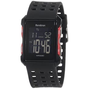 Relógio Armitron Sport 408177RED para homens, cronógrafo LCD