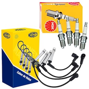 Kit Vela e Cabo de Ignição Fox 1.0 1.6 2003 a 2005 Ngk Mahle