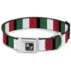 Coleira para cães com fivela, bandeiras italianas de 1 largu