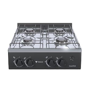Fogao de Mesa 4 Bocas Grand Petit Vetro Preto Fosco Gas Glp