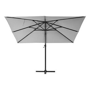 Ombrelone Guarda Sol Alumínio Quadrado 285x285cm 360º Branco