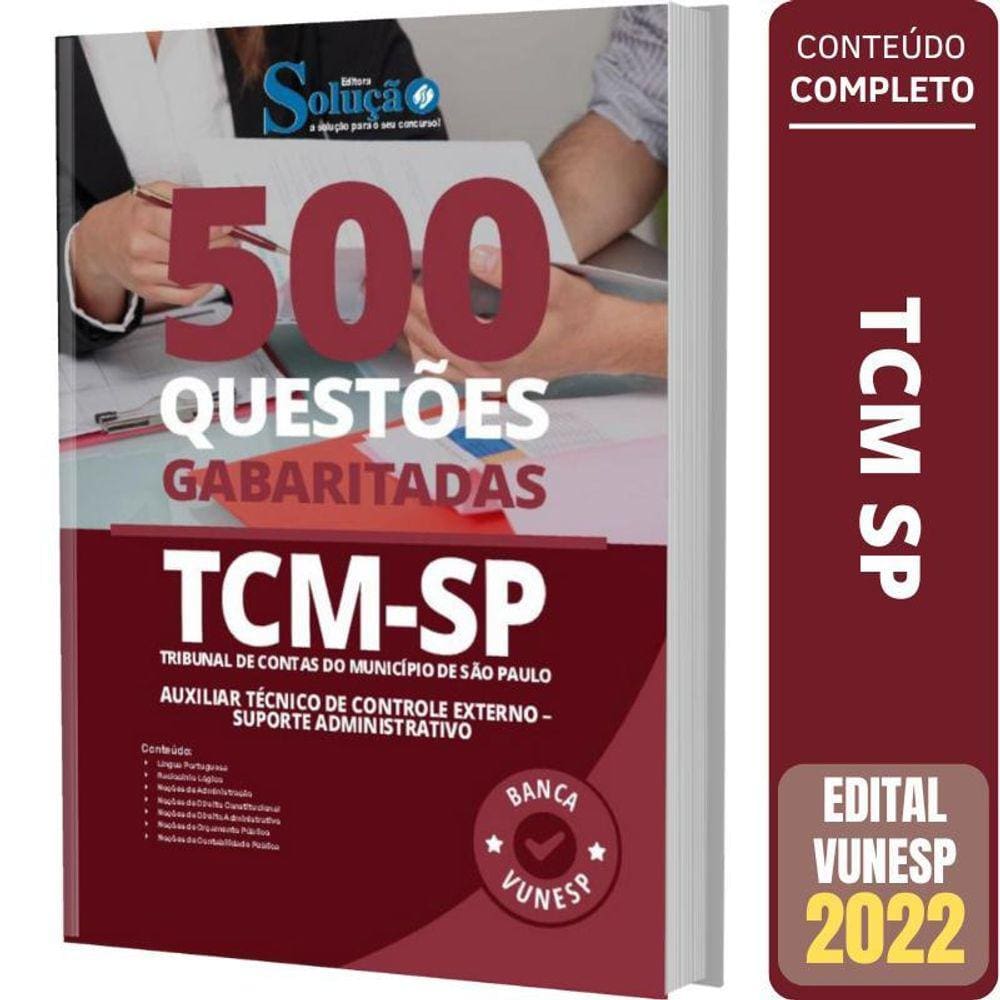 Caderno De Questões Gabaritadas Tcm Sp