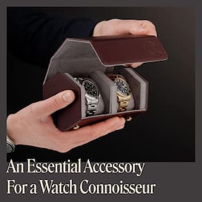 Estojo de couro WWATCHBANDS para homens Hexagon Single