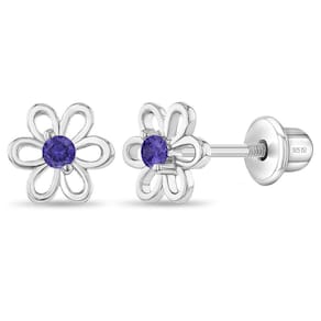 Brincos In Season Jewelry em prata esterlina 925 com pedra C