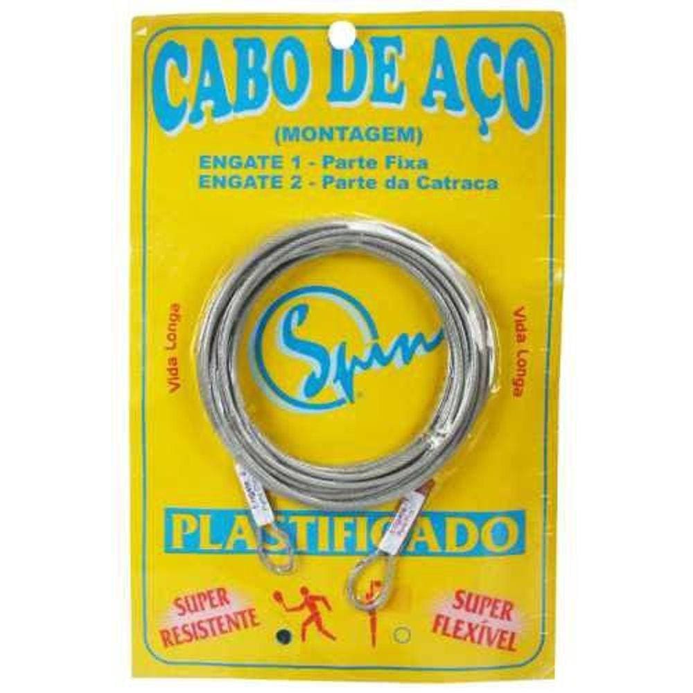Cabo de Aço para Rede De Tenis Plastificado Spin