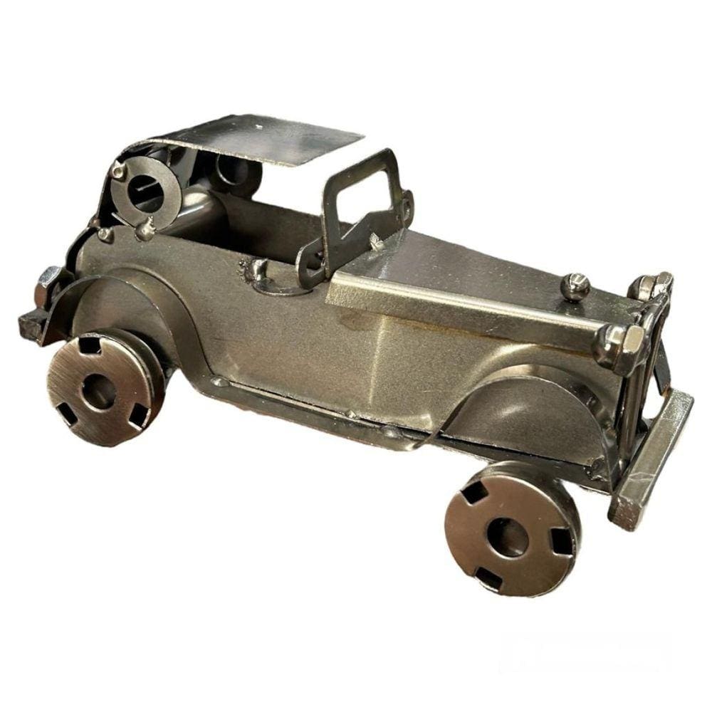 Carro Retro Miniatura em Metal de Decoração 14cm