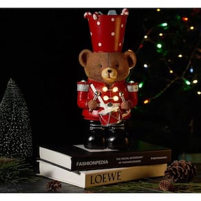Guarda Urso Resina Led Northeuins Decoração Natal Coleção 30cm