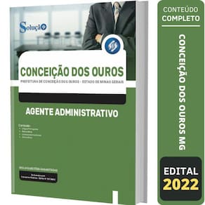 Apostila Concurso Conceição Dos Ouros Agente Administrativo