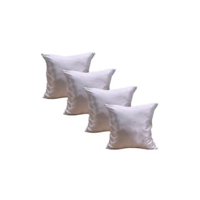 Kit 4 Capa Almofadas Cetim 35x35 Luxo Ziper Invisivel - Magic Enxovais Branco