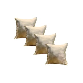 Kit 4 Capa Almofadas Cetim 35x35 Luxo Ziper Invisivel - Magic Enxovais Perola