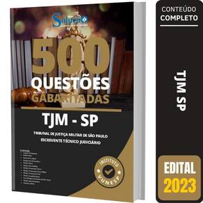 Caderno De Questões Tjm Sp - Escrevente Técnico Judiciário