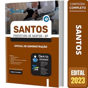 Apostila Prefeitura Santos Sp - Oficial De Administração