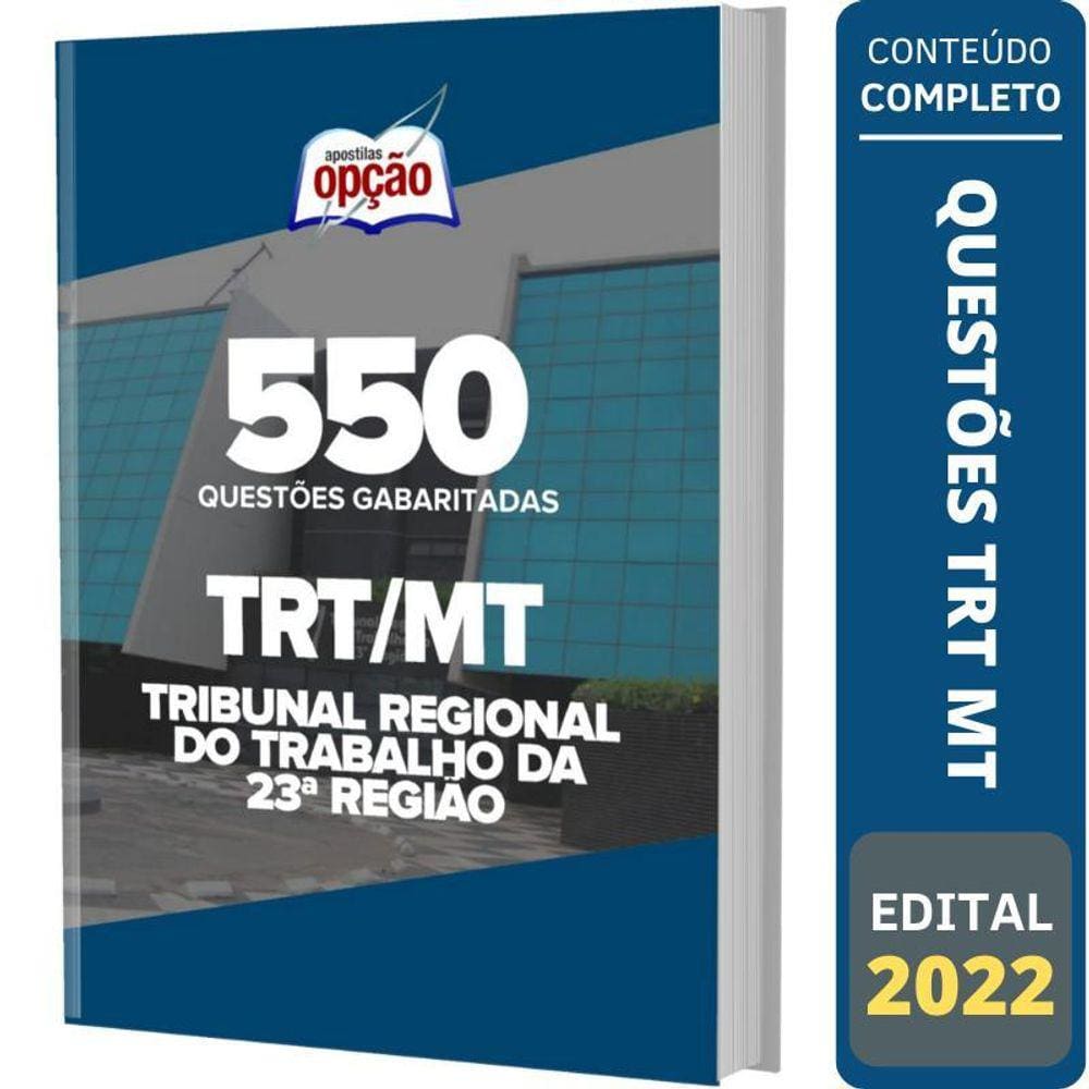 Caderno De Testes Trt Mt - Questões Gabaritadas