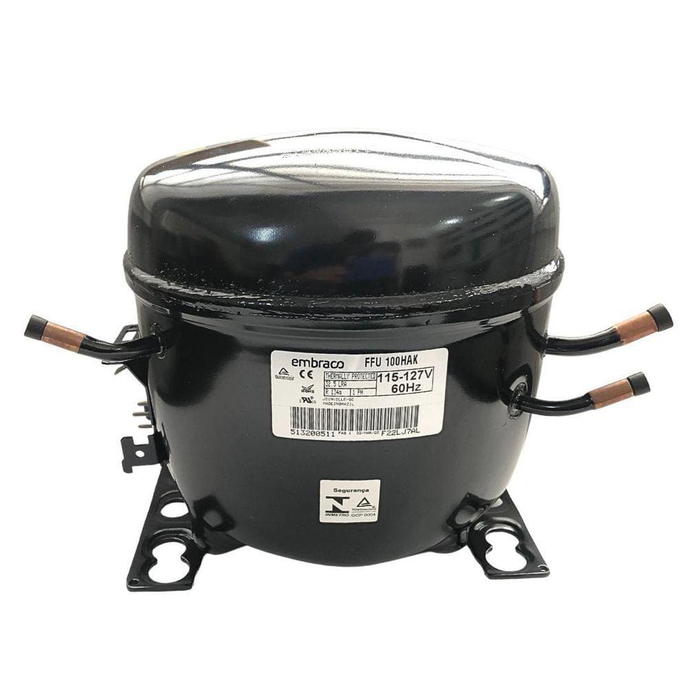 Motor Compressor 1/3 Hp Ffu100Hak Gás R134A Embraco 127V