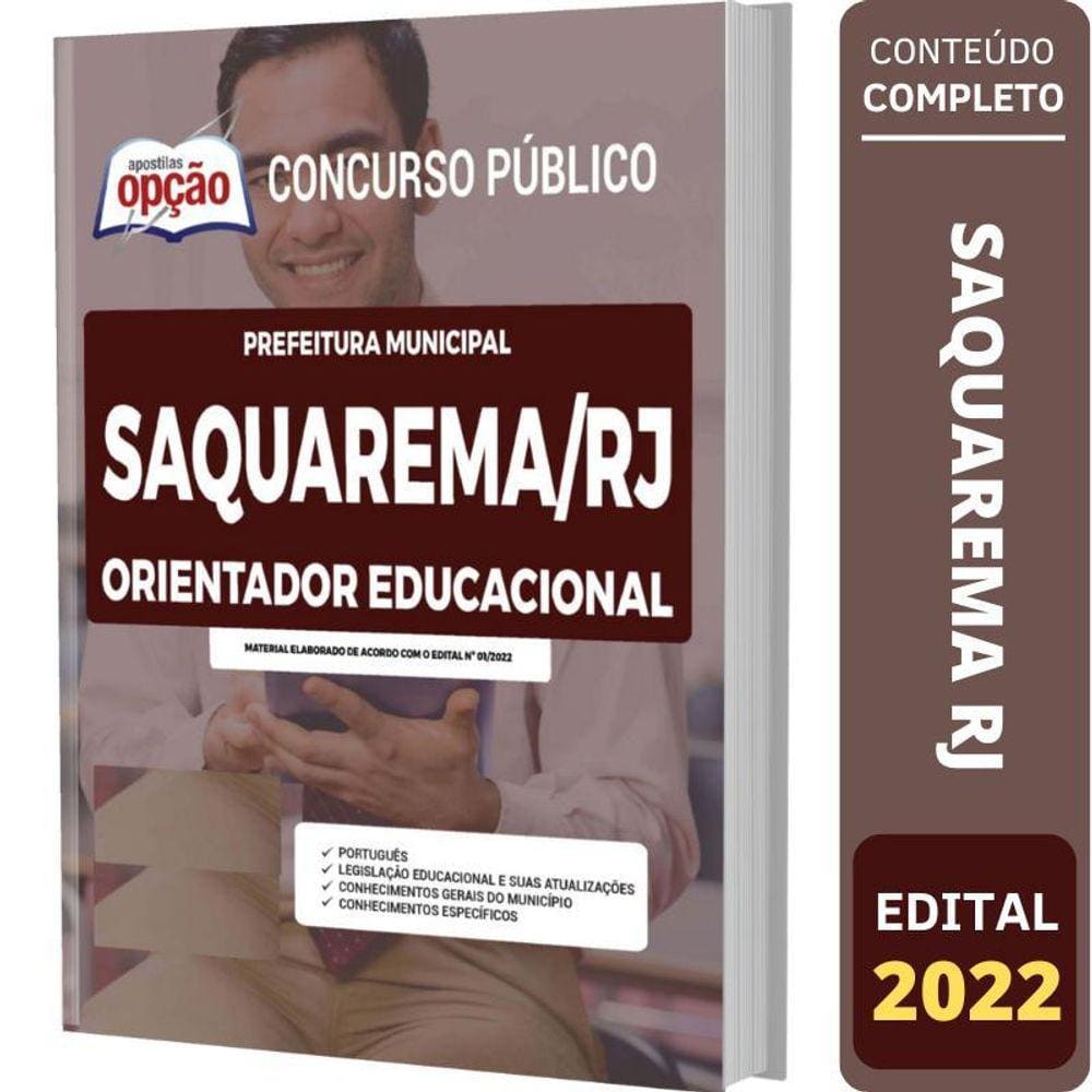 Apostila Concurso Saquarema Rj - Orientador Educacional