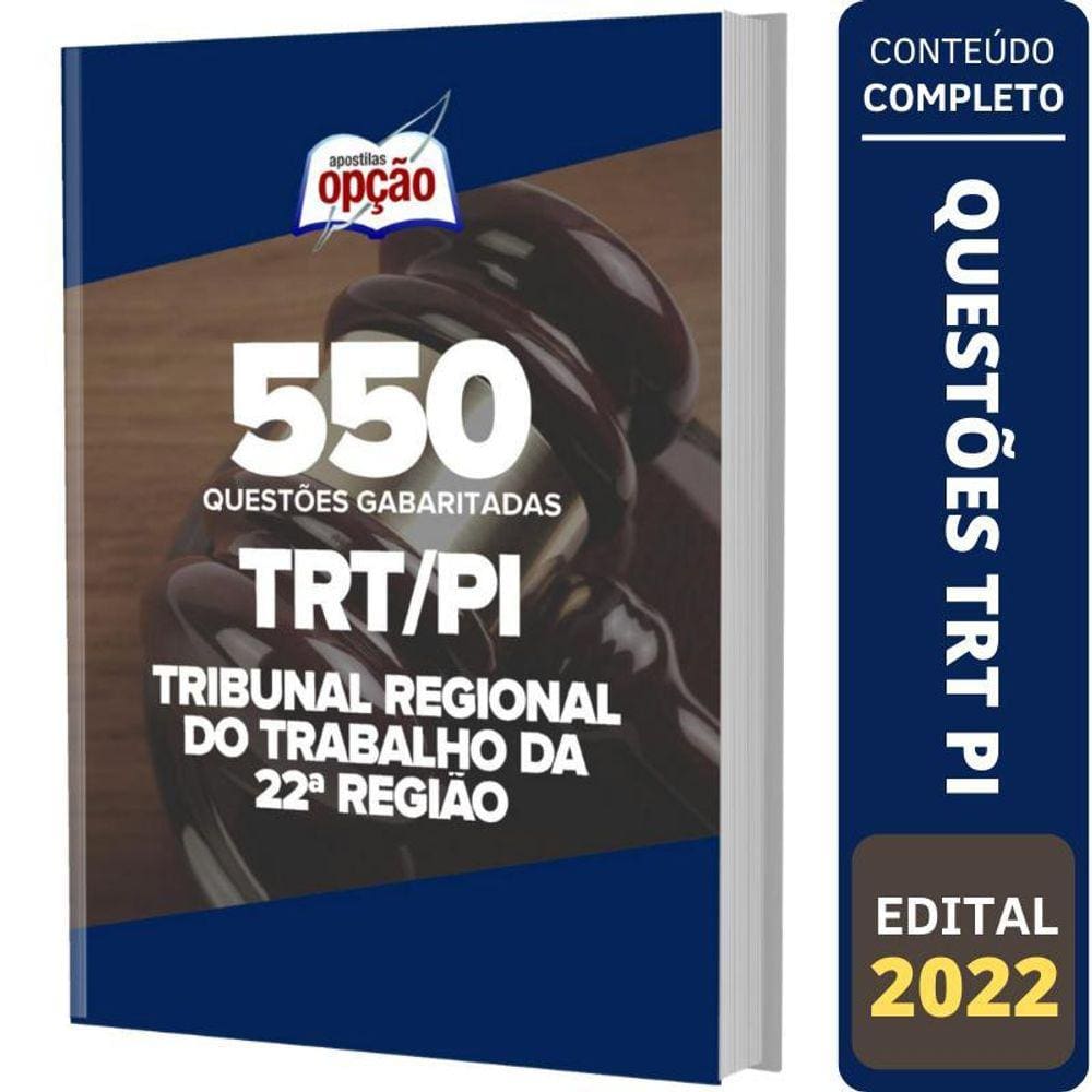 Caderno De Testes Trt Pi - Gabaritadas