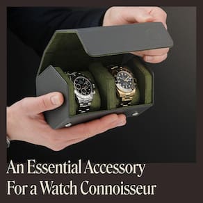 Estojo de couro WWATCHBANDS para homens Hexagon Single