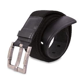 Cinto de Elastico Social Masculino Ponteiras de Couro Confortavel Ajuste Fivela