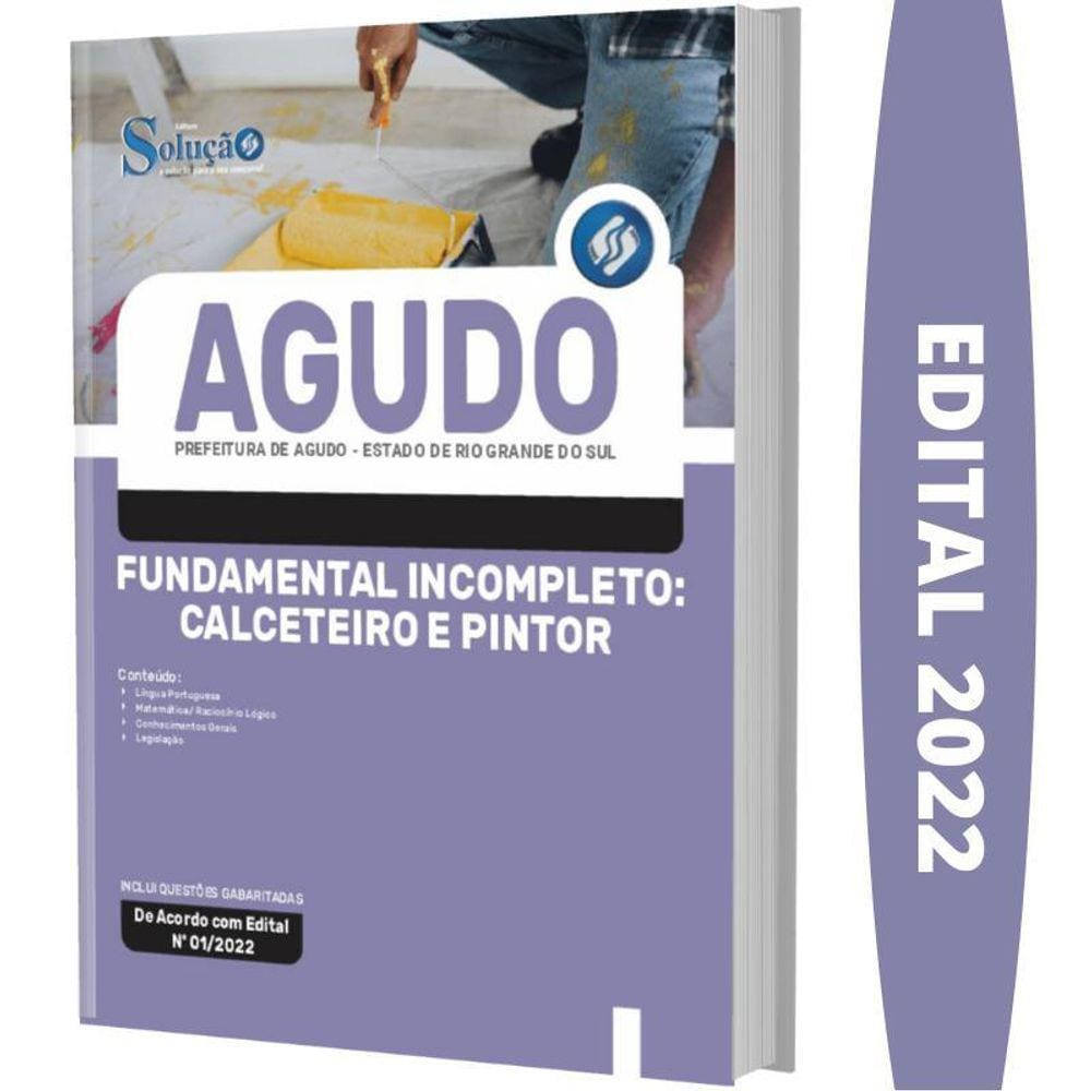 Apostila Agudo Rs Fundamental Incompleto Calceteiro E Pintor