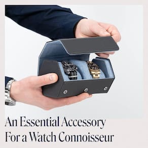 Estojo de couro WWATCHBANDS para homens Hexagon Single