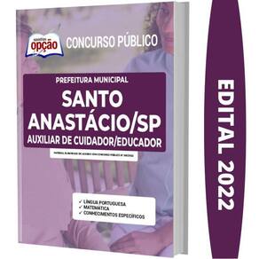 Apostila Santo Anastácio Sp - Auxiliar De Cuidador Educador