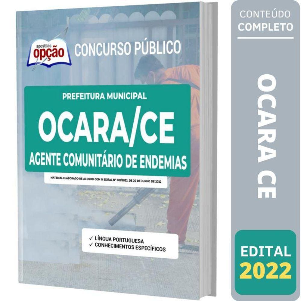 Apostila Concurso Ocara Ce - Agente Comunitário De Endemias