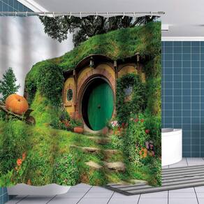 Cortina de chuveiro BTTY Fuortia Hobbit Fantasy 70x70in