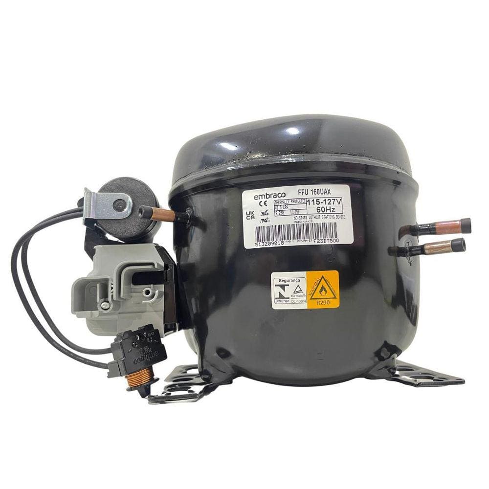 Motor Compressor 1/2 Ffu160Uax Embraco Gás R290 110V