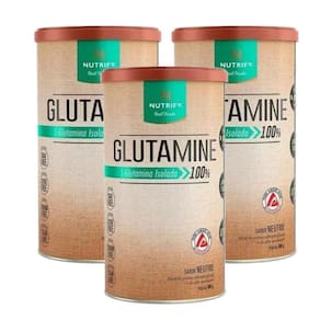 3 Glutamine 500G L-Glutamina Pura Isoada Vegana - Nutrify