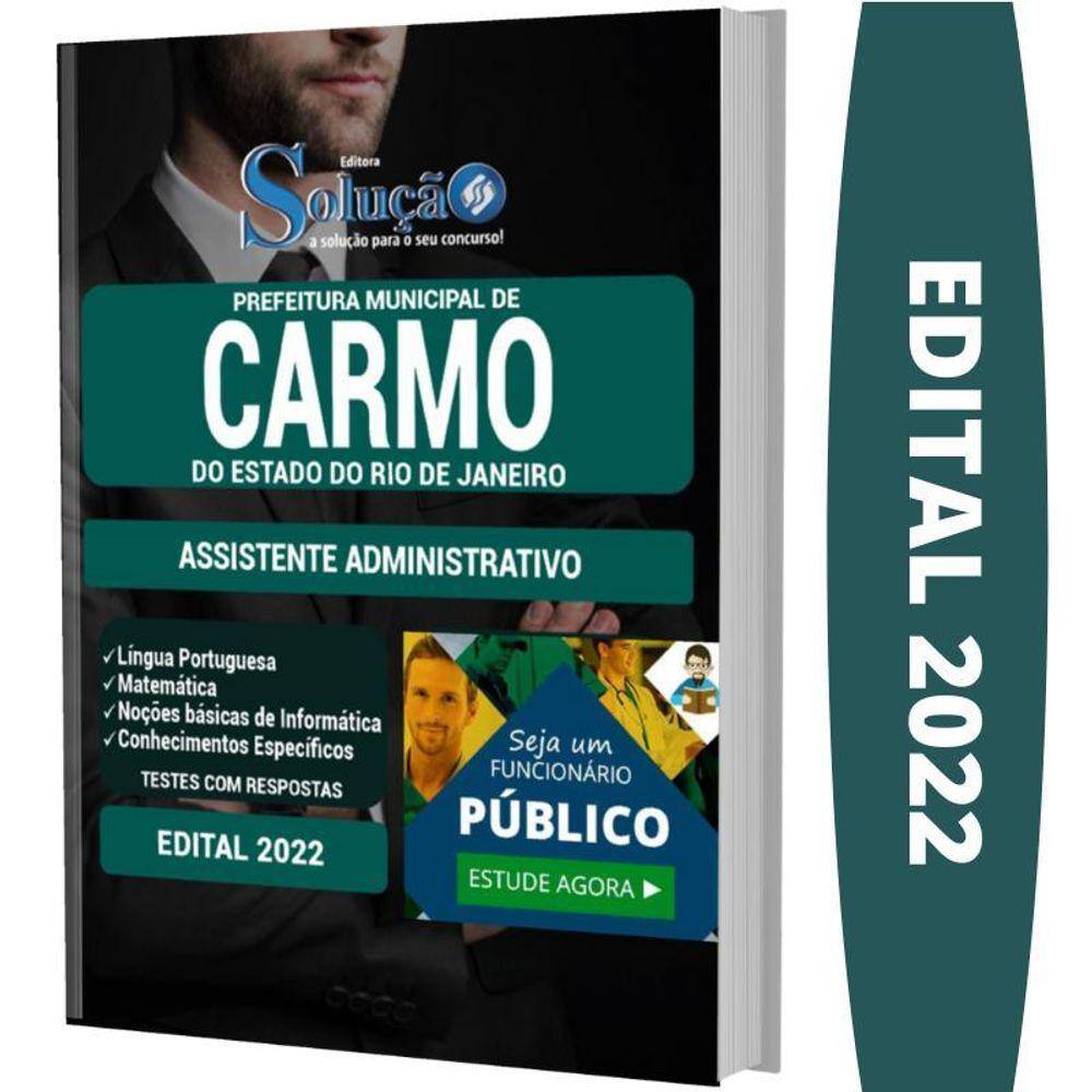 Apostila Prefeitura Carmo Rj - Assistente Administrativo