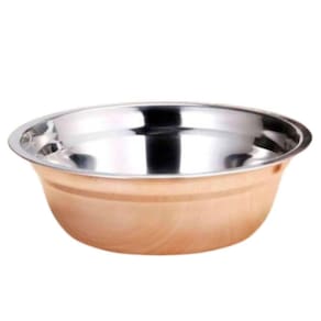 Tigela Cumbuca Inox Funda Redonda 2500Ml Para Porções Salada
