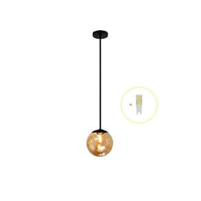 Pendente Preto Bancada Cozinha Cabeceira De Cama + Led Vi