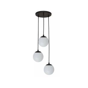 Pendente Preto Triplo 2,00m Ajustável 13,5cm G9