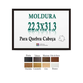 Moldura Preta 22,3X31,3 Para Quebra Cabeça 500 Pcs Com Petg