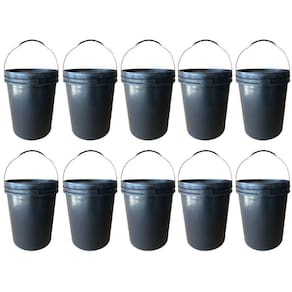 Balde Para Cloro De Piscina 20L Tampa Lacre - 10 Pçs