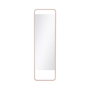 Espelho Decorativo Chão Reto Fit Moka / Nude 150X43Cm