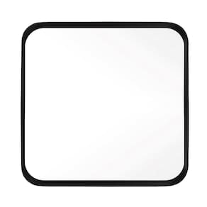 Espelho Decorativo Urban Preto 50X50Cm Quadrado Cantos