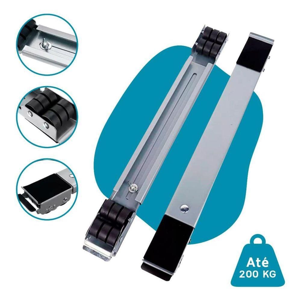 Suporte Rodinhas Ajustável Base Máquina Lavar Móveis