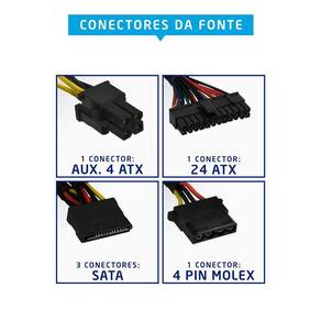 Gabinete Micro Atx Evus Ev-G12P Com Fonte 200W