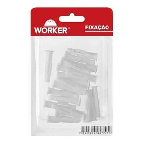 Kit com 10 Buchas Plásticas de 8mm para Parede Maciça - Worker